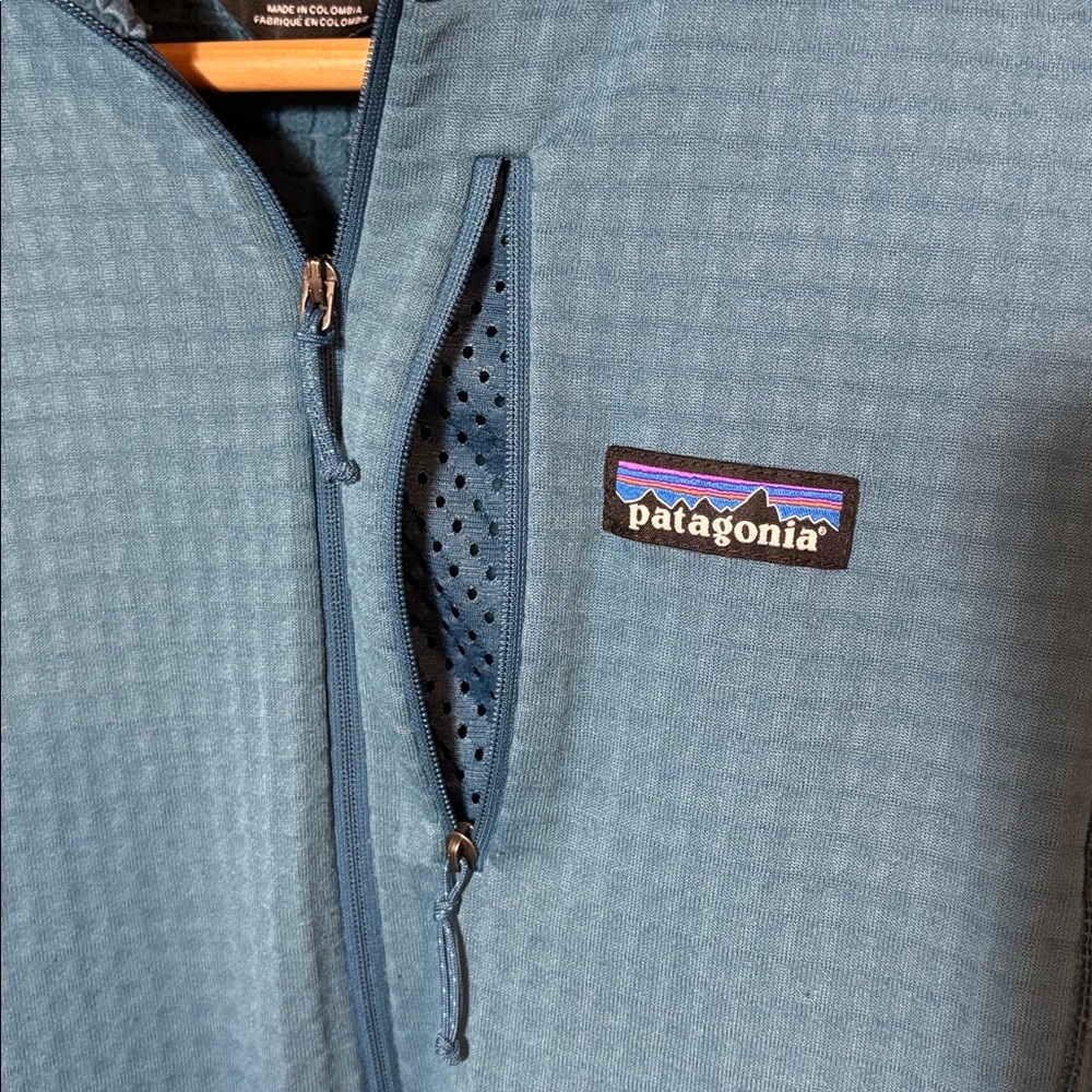 Patagonia Turquoise R1 Pullover Fleece Half Zip Size Small | gorpcore | outdoor - Picture 3 of 7
